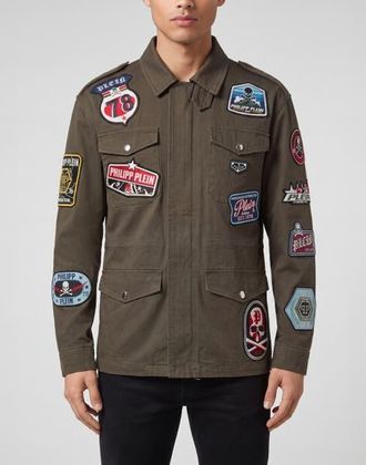 Philipp Plein Military Jacket Patches Men at Nordstrom, Size Xxx-Large