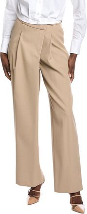 SIMKHAI Simkhai Tayler Overlap Wide Leg Wool-Blend Trouser