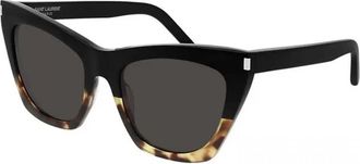 Saint Laurent Ladies Black Cat Eye Sunglasses SL214KATE 010