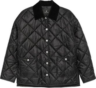Anine Bing Luca Quilted Corduroy-collar Jacket