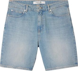 Lacoste Straight Fit Denim Bermuda Shorts - Heren - Denim shorts - Blauw - W32 - Denim - Korte Broeken