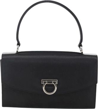 Ferragamo Pre-owned Handbags, female, Black, Size: ONE SIZE Pre-owned Leather Shoulder Bag