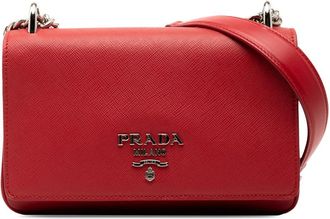 Prada Pre-owned Prada Saffiano and City Calf Chain Crossbody FSX65J60K137O8AU