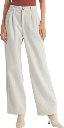 Wishlist Pleated Wide Leg Trousers in Oatmeal at Nordstrom Rack, Size Medium