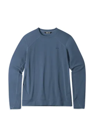 Stio | Mens Trax Power Grid Crew Top, Size Extra Large in Vintage Indigo