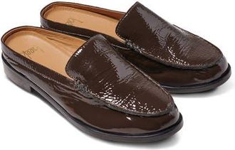 beek Owlet Flat Leather Mule in Coffee at Nordstrom, Size 10