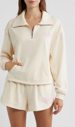 Kulani Kinis Quarter Zip Pullover in Buttercream at Nordstrom, Size X-Small