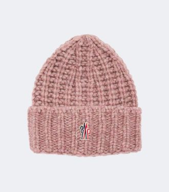 Moncler Berretto in misto alpaca e lana con logo
