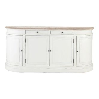 Maisons du monde Aparador 4 puertas 2 cajones de abedul marfil 190 cm