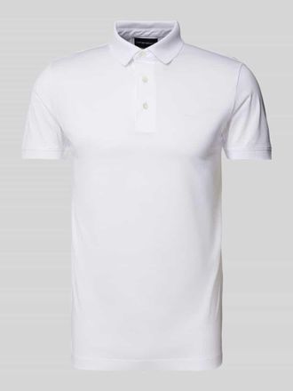 Emporio Armani Regular Fit Poloshirt mit Label-Detail in Weiss, Gr&ouml;&szlig;e XL