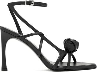 Rotate rosette strap sandals - women - Calf Leather/Calf Leather/Calf Leather - 36 - Black