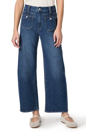 Paige Arellia Button Patch Pocket High Waist Ankle Barrel Jeans in Paradox at Nordstrom, Size 24
