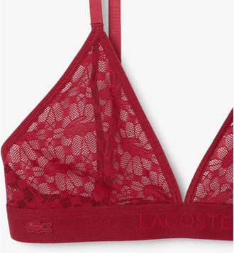 Lacoste Wireless Lace Bra in Bordeaux at Nordstrom, Size X-Large