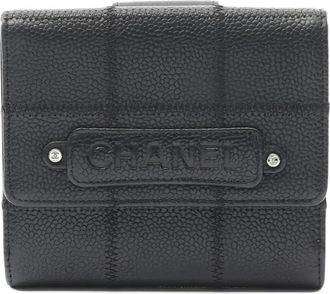 Chanel 2005-2006 Chocobar double-hook wallet - Black