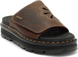 Dr. Martens ZebZag Flower Slide Sandal in Dark Brown at Nordstrom, Size 11Us
