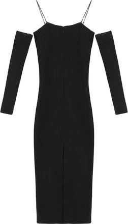 Cult Gaia Womens Fitted Black Dress With Off-Shoulder Design Polyester