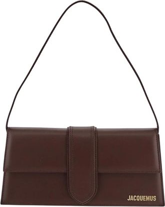 Jacquemus Lange Leren Tas - Dames - Schoudertassen - Bruin - ONE Size - Tassen