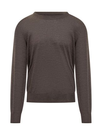 Brunello Cucinelli Dark Brown Solid Sweaters