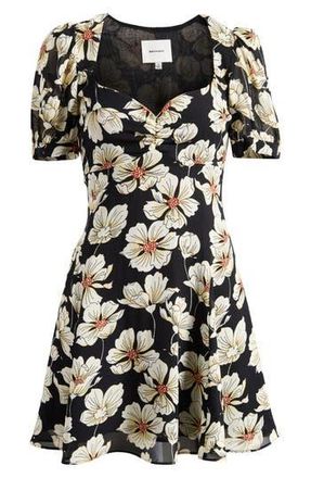 Reformation Rebecca Sweetheart Neck Minidress in Oriole at Nordstrom Rack, Size 12