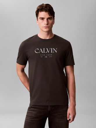 Calvin Klein T-Shirt CALVIN KLEIN, Herren, Gr. XXL, pirate schwarz, Web, Obermaterial: 100% Baumwolle, unifarben, regular fit normal, Rundhals, eingesetzt abgestep