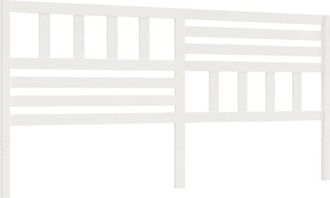 vidaXL Cabecero De Cama Madera Maciza De Pino Blanco 206x4x100 Cm Vidaxl