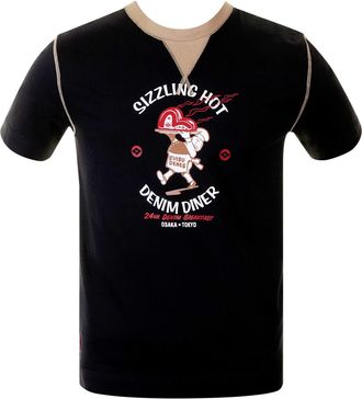 Evisu Early Original Genuine Rare Denim Diner ES03MTS06 J48 Black t Shirt EVIS0262