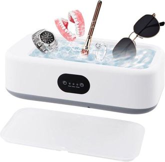 OEM Limpiador Ultras&oacute;nico - Limpiador De Joyas - Deja Los Objetos Relucientes - Potencia De 49000 Hz - Dep&oacute;sito De 640 Ml - Blanco