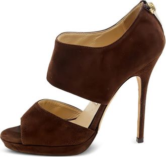 Jimmy Choo London 120mm suede sandals - Brown