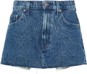 Mother The Fun Dip Micro Cut denim miniskirt - women - Cotton/Lyocell/Recycled Cotton - 25 - Blue