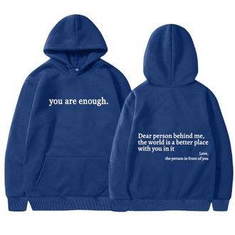 Generic Fishing Hoodie Womens You are Enough Graphic Pullover Hoodies Lounge Stylish Fleece Jumper Long Sleeve Solid Hooded Tops Vintage Classic Work Sports P