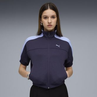 Puma Giacca sportiva con zip T7 da donna, Abbigliamento, Viola, XL