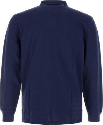 Polo Ralph Lauren Mens Navy Blue Piquet Polo Shirt Newportnavyc3870 Exterior: Cotton T-shirts And Polos