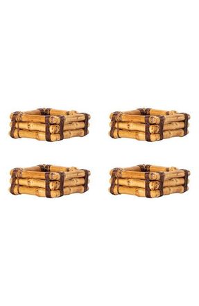Juliska Set of 4 Bamboo Napkin Rings in Whitewash/bamboo Natural at Nordstrom