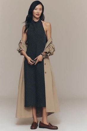 Maeve Jamie Satin Halter Midi Dress