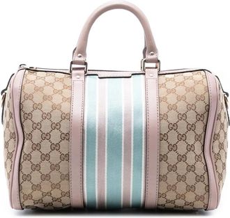 Gucci Borsa a tracolla Joy Boston media in tela GG con decorazione Web 2016-2025 - Marrone