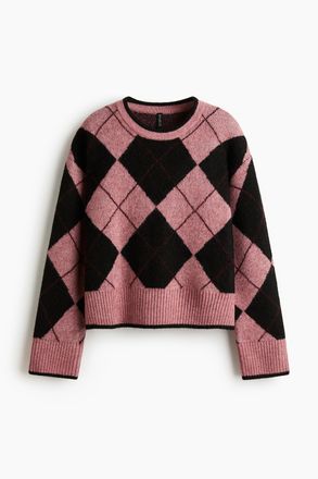 H&M Pullover in Jacquardstrick - Pink