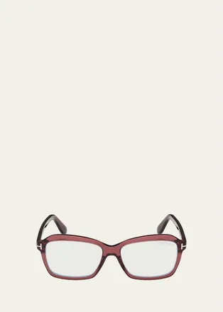 Tom Ford 54MM Blue Block Rectangular Eyeglasses