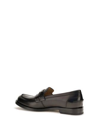 Fendi Mens Loafers Ateneo Black Calfskin Calf Leather
