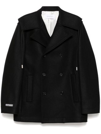 Off-white Jack met logodetail - Zwart