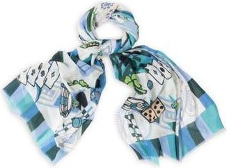 Saachi Lucky Charm Cotton Scarf in Blue at Nordstrom Rack