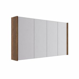 Saniclass Holz Pure Spiegelkast - 140x63x16cm - inclusief zijpanelen - eiken charcoal