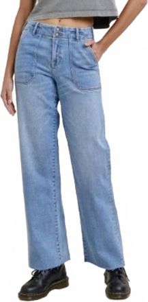 Hidden Jeans Patch Pocket Jeans In Blue