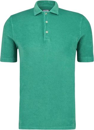 Fedeli Polo in cotone con ricamo logo - Verde