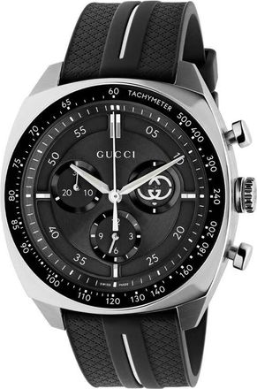 Gucci Gucci Interlocking Chronograph Quartz Black Dial Mens Watch YA142320