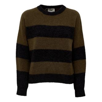 Max Mara Trui met ronde hals - Dames - Ronde hals truien - Groen - M - Wol - Truien & Vesten