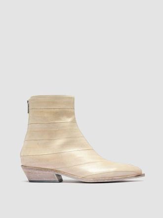 Officine Creative Noelie DD 109 Leather Ankle Boots in White at Nordstrom, Size 39