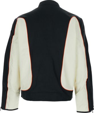 Diesel Mens Jacket J-Blink-Wrd White-Black Polyamide Coat White/black