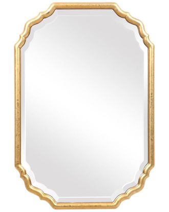 Hewson Lightly Antiqued Metallic Gold Leaf Mirror