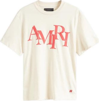 Amiri Mens Birch Staggered T-Shirt