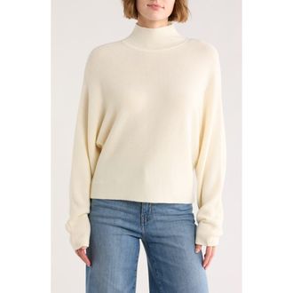 Ramy Brook Cassidy Mock Neck Wool Sweater in Ivory at Nordstrom Rack, Size Medium